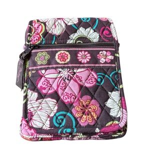Vera Bradley Pink and Green Floral Crossbody Bag